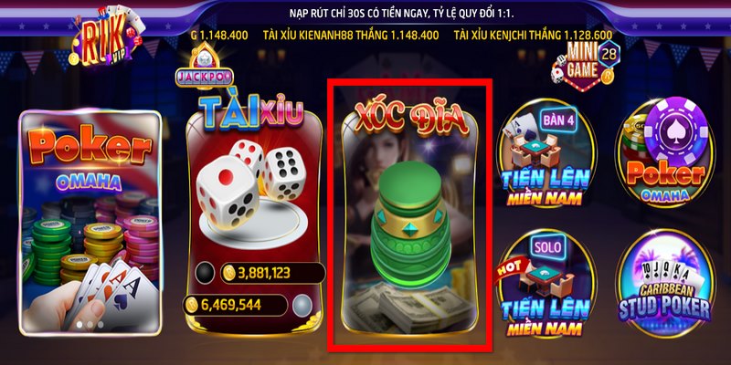 Xóc dĩa Rikvip: Siêu phẩm giải trí hàng đầu trên thị trường 3 Game này sẽ cho 4 đồng xu vào trong một cái bát sau đó úp lại