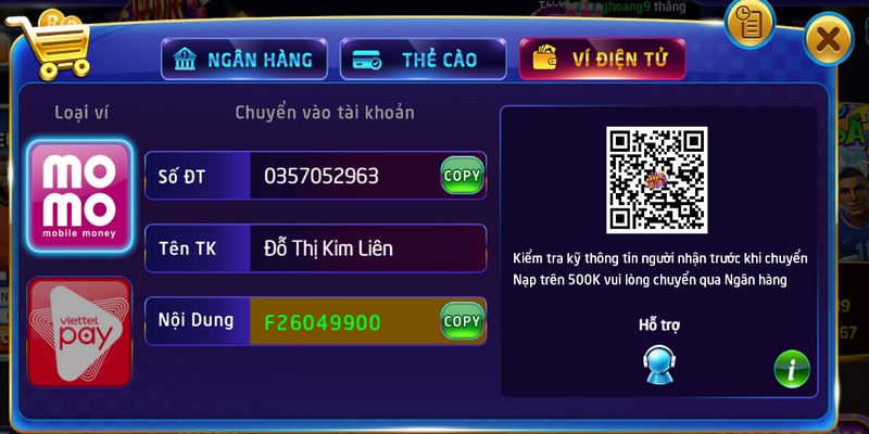 Nạp tiền Rikvip: Hướng dẫn nạp tiền chi tiết an toàn 4 Tính năng nạp tiền tại cổng game được thiết kế với giao diện trực quan dễ hiểu
